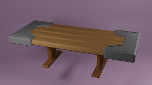Low Poly Wooden Table preview image